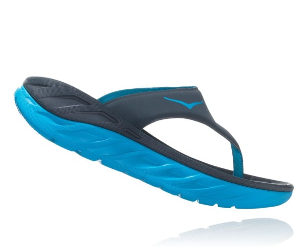 Hoka One One ORA Recovery Flip Womens UK - Blue Recovery Flip Flops - WMEBZ4051